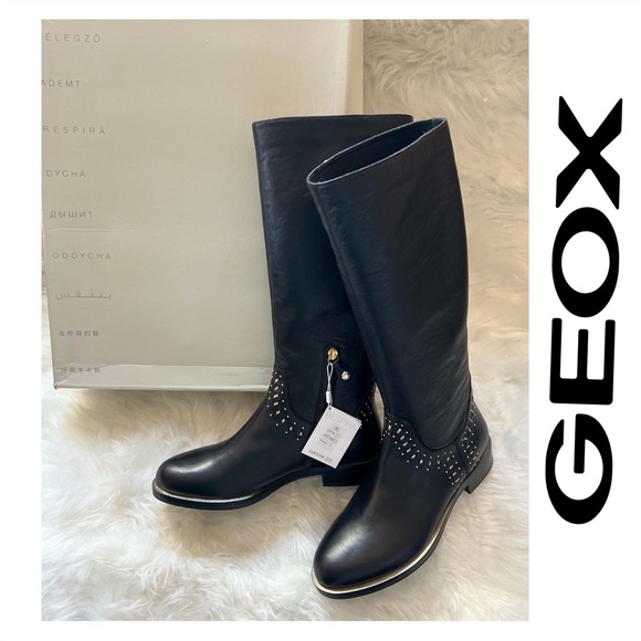 Geox Shoes - ❌SOLD ❌New! Rare GEOX Studded Leather Knee High Boots